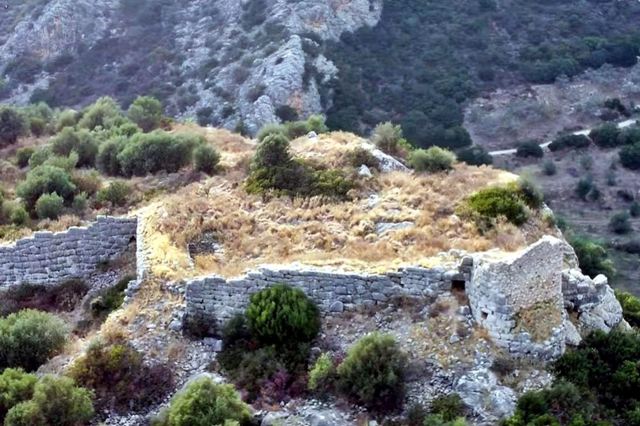 Kazarma - Aerial view of main entrance and top tower